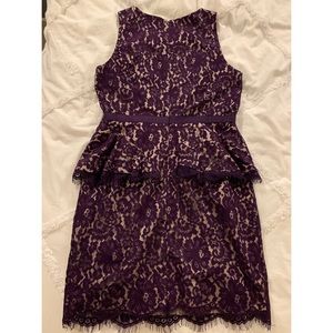 Eliza J Purple Lace Dress - Size 12